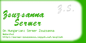 zsuzsanna sermer business card